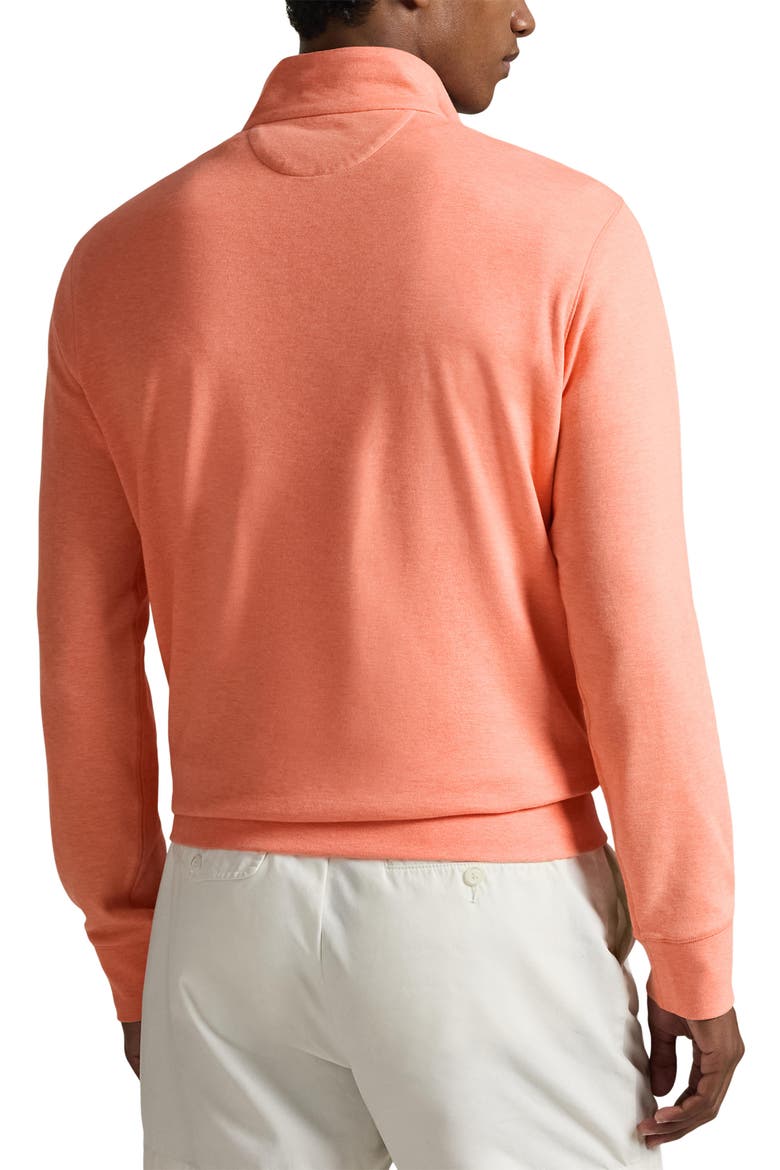 Jersey Quarter Zip Pullover, Alternate, color, SOFT ORANGE HEATHER