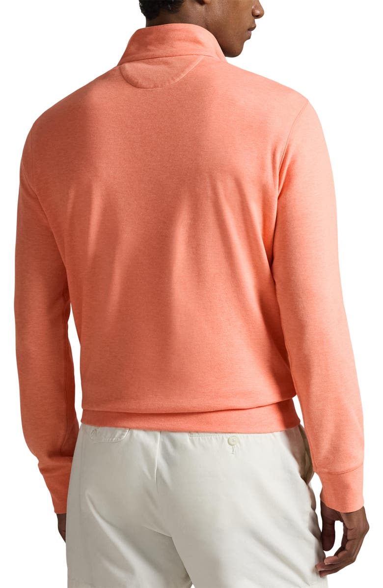 Polo Ralph Lauren Jersey Quarter Zip Pullover, Alternate, color, Soft Orange Heather