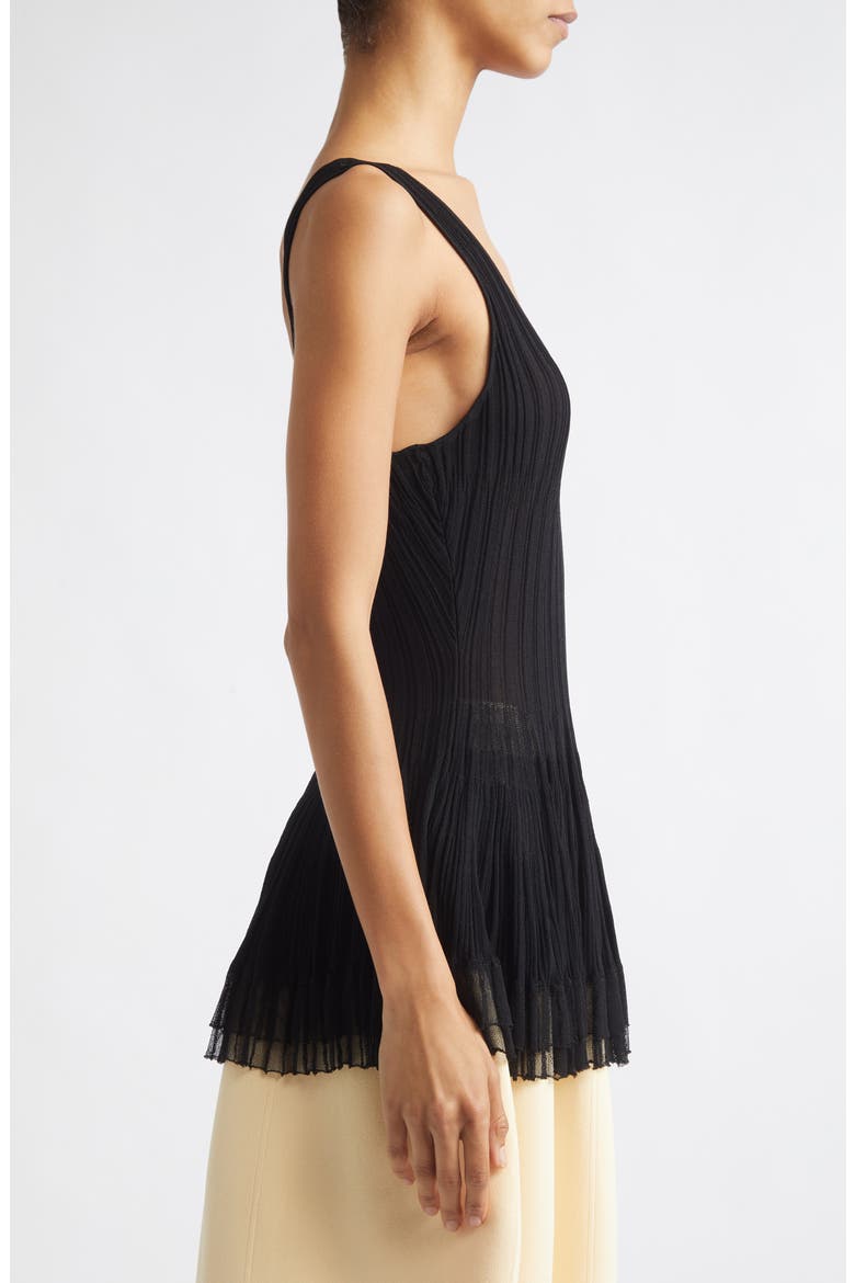 Bennett Layered Hem Rib Sweater Tank, Alternate, color, BLACK/ BLACK