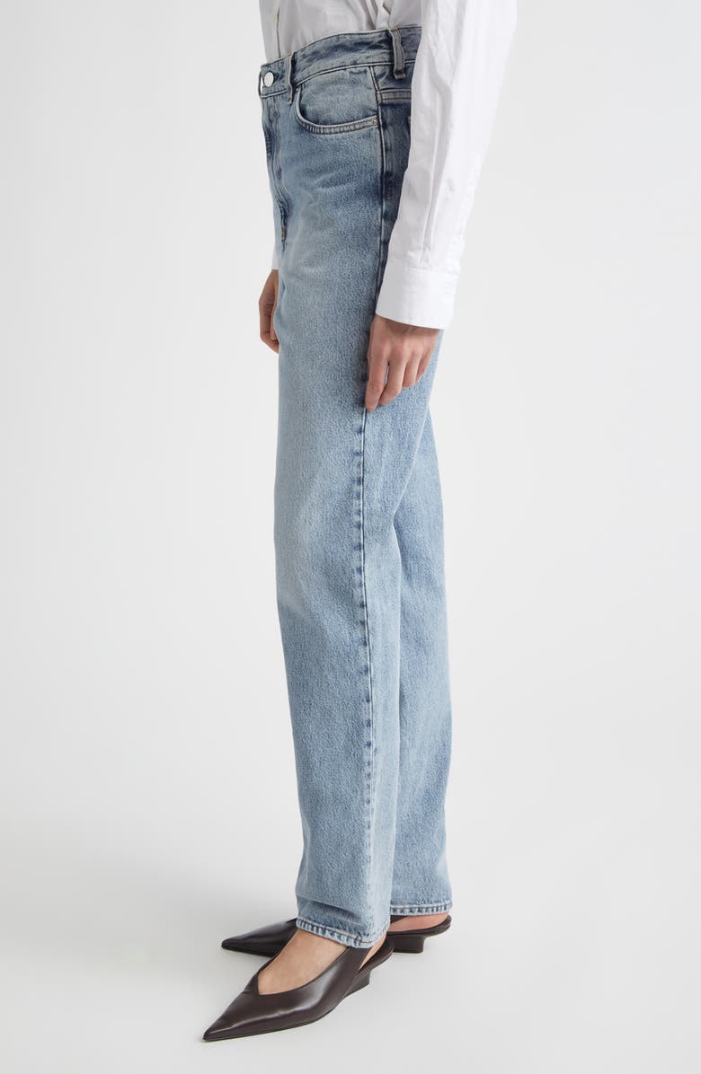 TOTEME High Waist Organic Cotton Slim Leg Jeans, Alternate, color, 