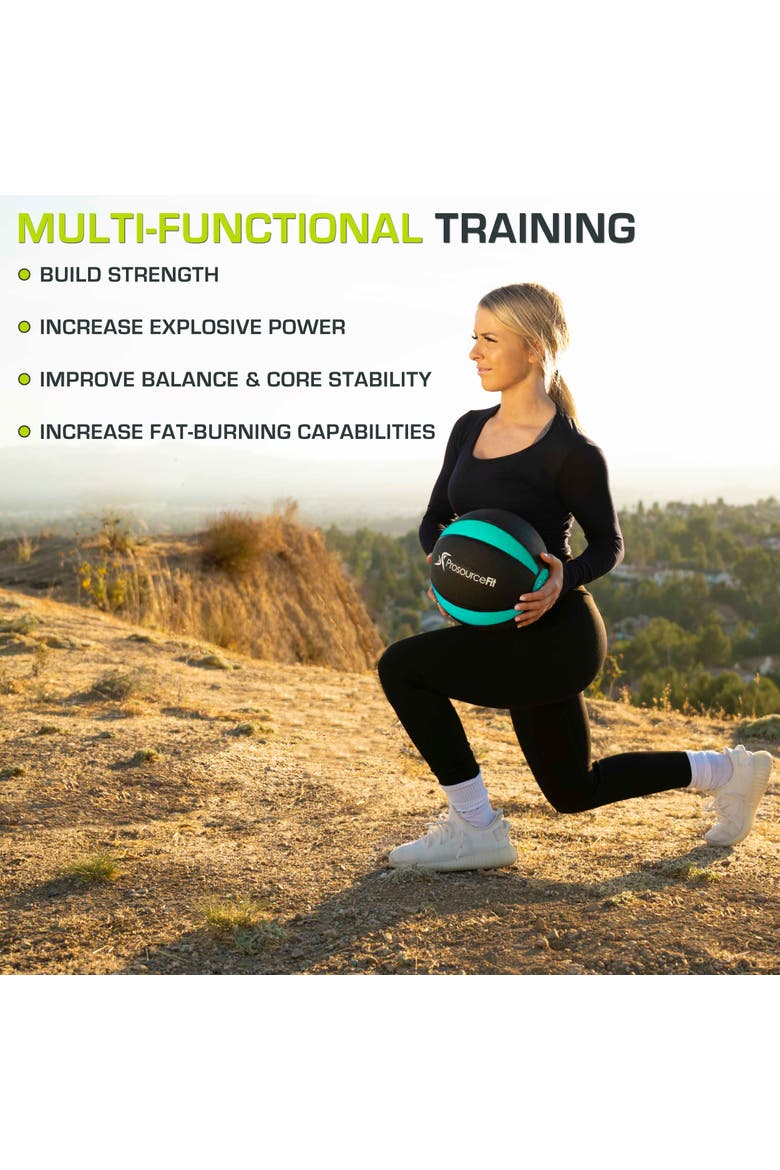 Rubber Medicine Ball, Alternate, color, 8 lb