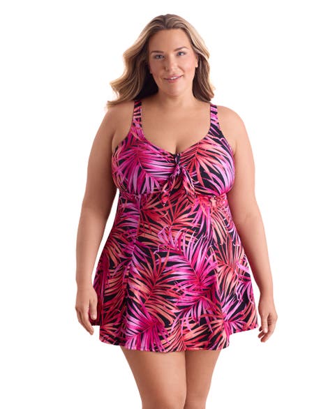 Bow Front Plus Size Swim Dress