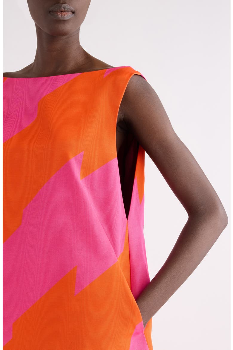 Dabel Broken Stripe Moiré Top, Alternate, color, FUCHSIA