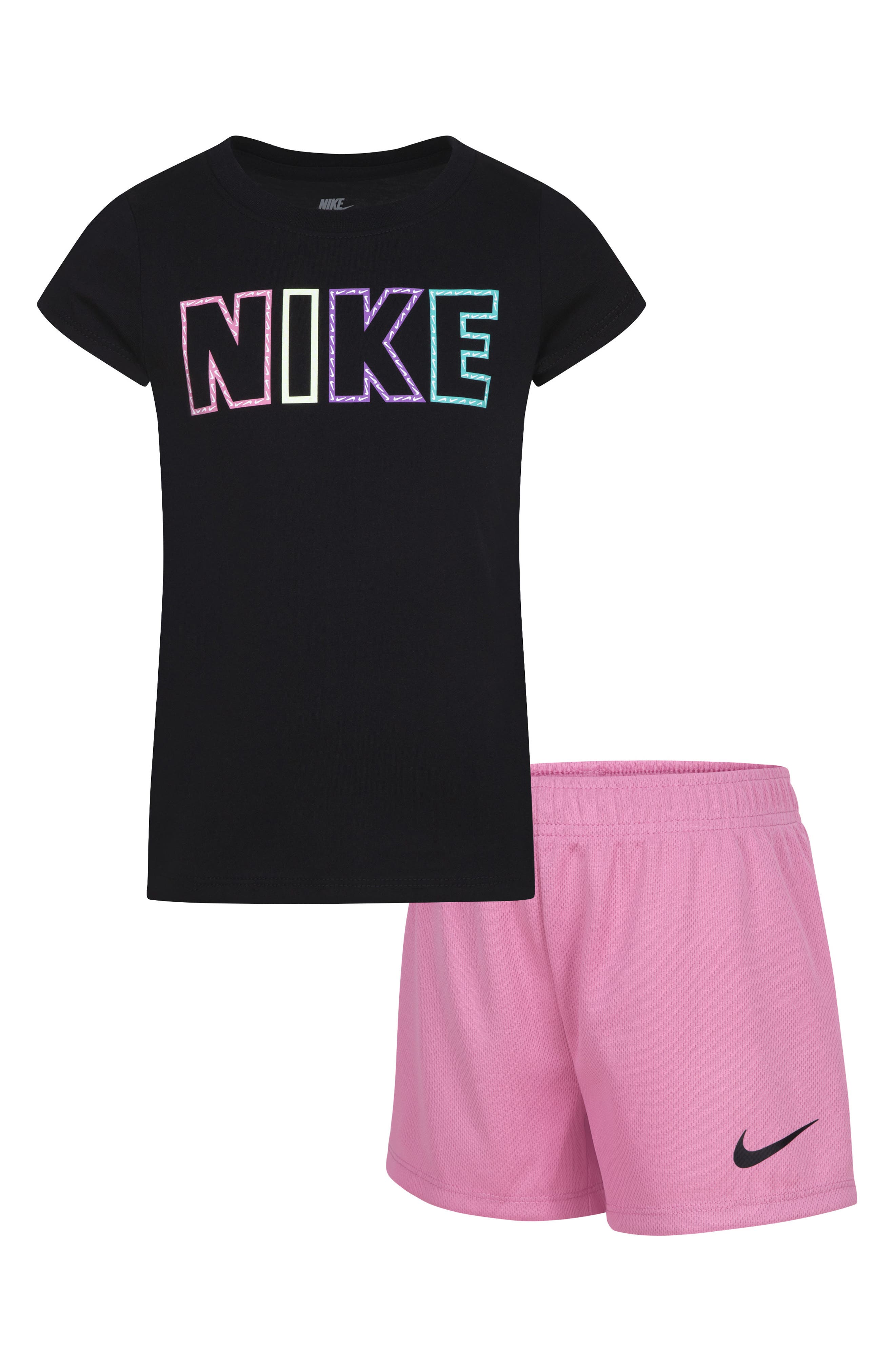 Nike Kids' Femme Pop Short Sleeve T-Shirt & Shorts Set