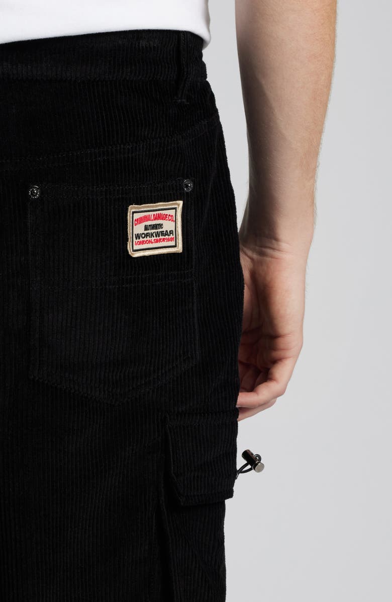 CRIMINAL DAMAGE Laurel Corduroy Pants, Alternate, color, Black