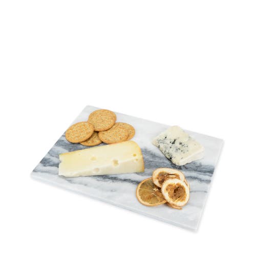 True Elegance Rectangular Marble Cheeseboard In Gray