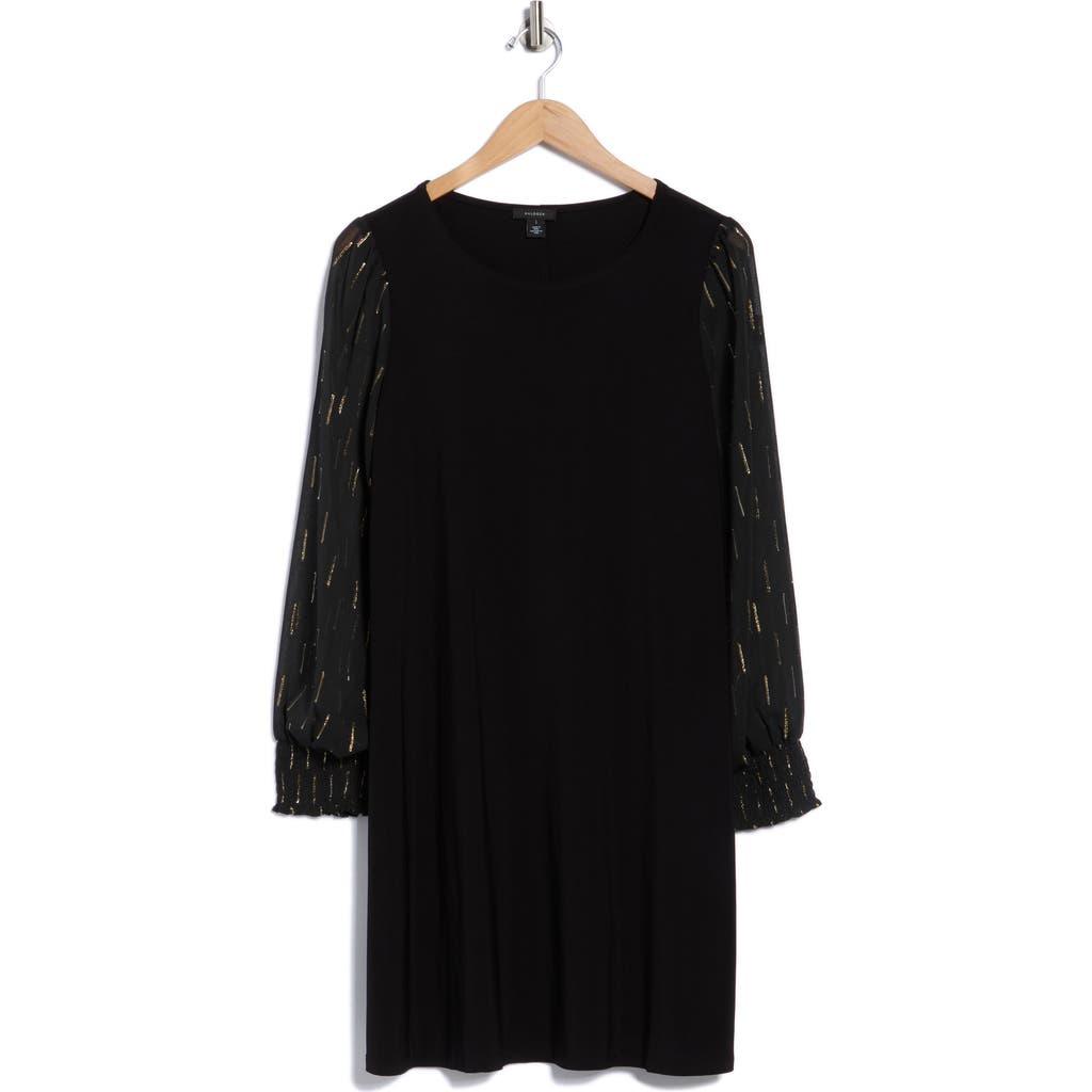 Halogen ® Balloon Sleeve Shift Dress In Black