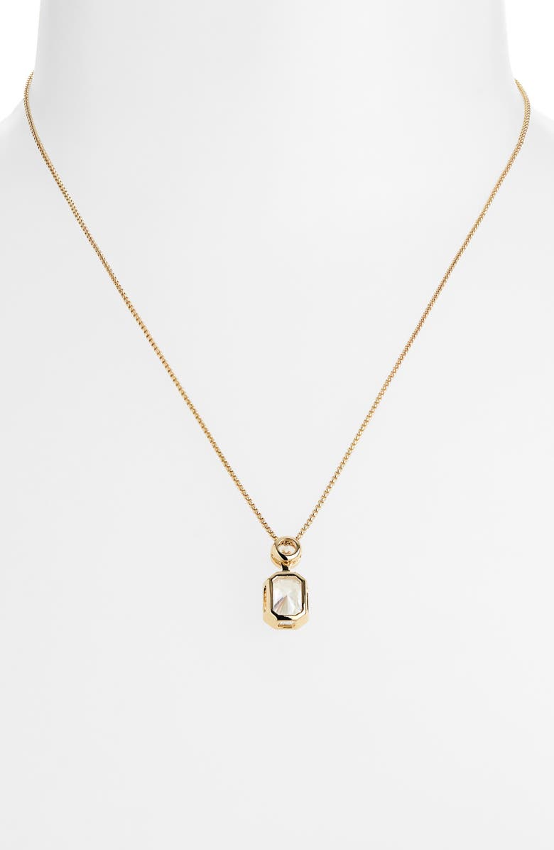 Nadri Brooklyn Cubic Zirconia Pendant Necklace, Alternate, color, Gold