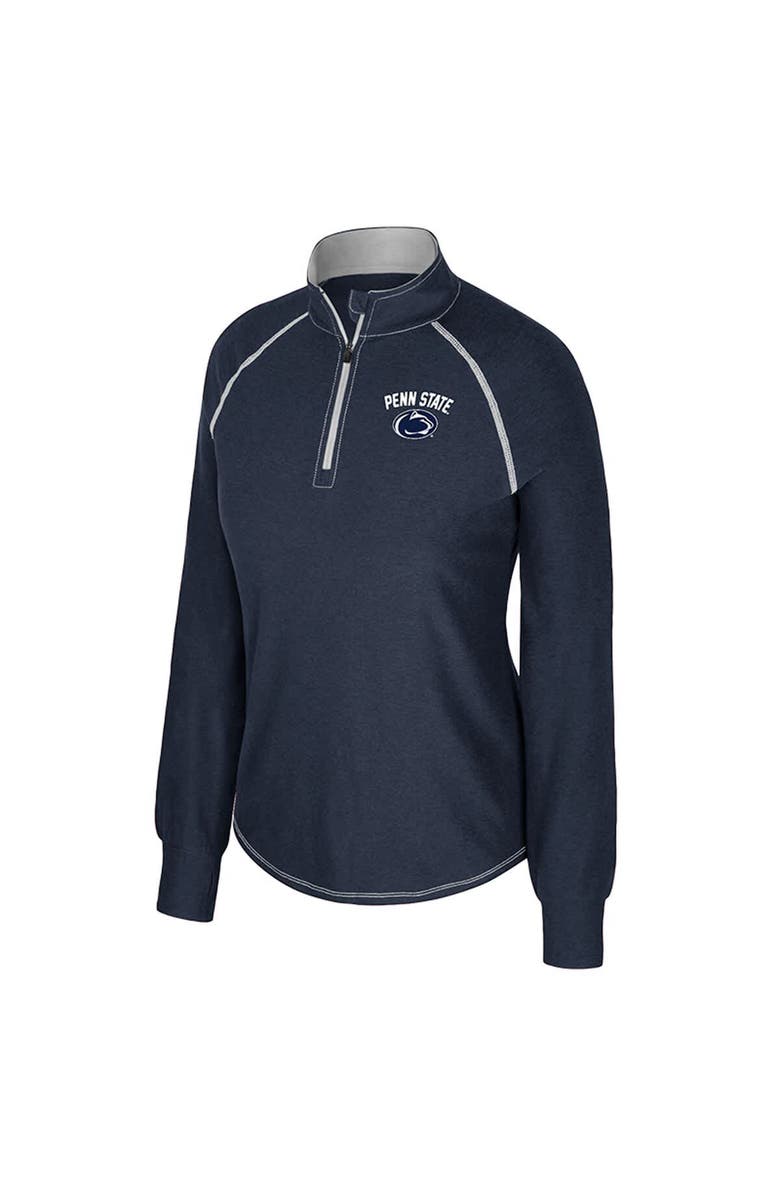 COLOSSEUM Women's Colosseum Navy Penn State Nittany Lions Bikram Raglan Quarter-Zip Top, Alternate, color, Navy