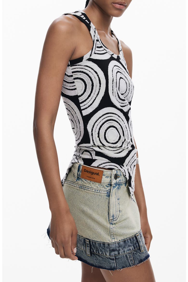 Sleeveless Asymmetric T-Shirt, Alternate, color, BLACK