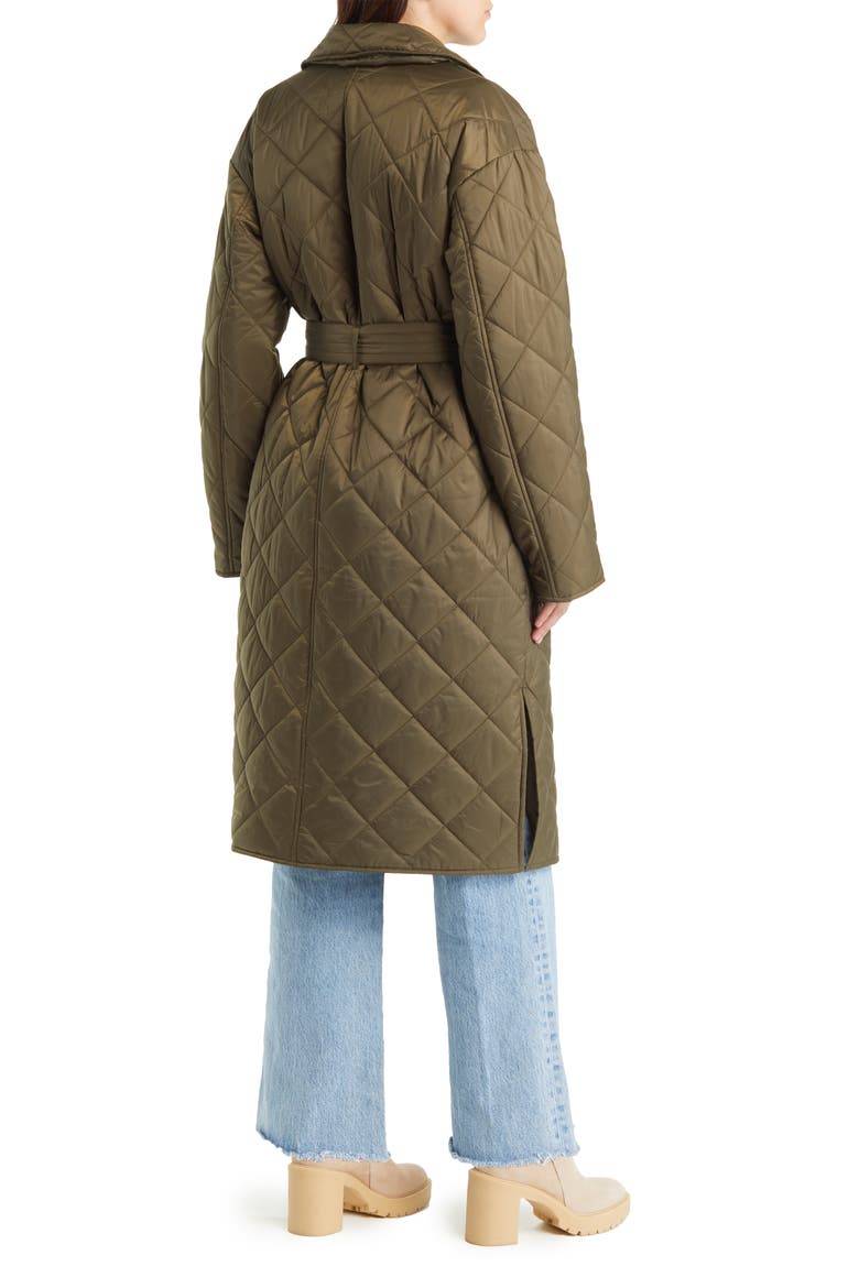 Kennedy Quilted Coat, Alternate, color, IVY GREEN