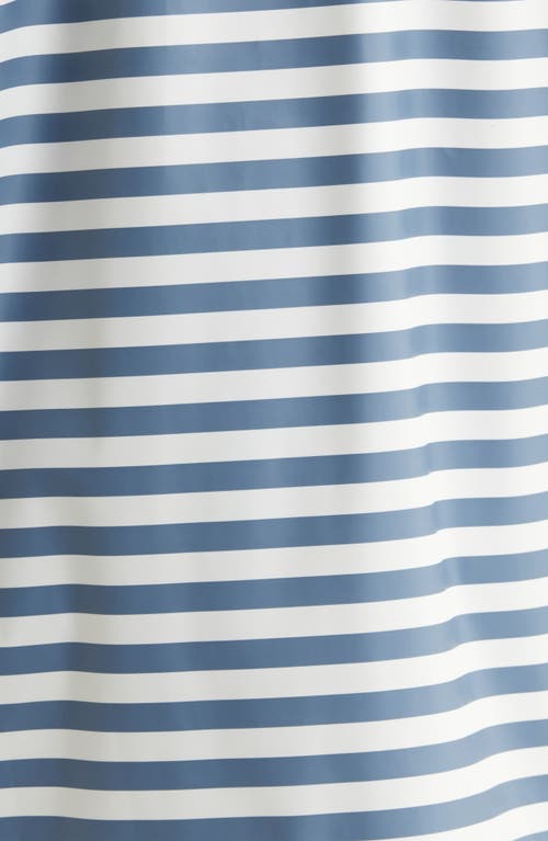 Helly Hansen Moss Waterproof Rain Coat In 601 Washed Navy Stripe Aop