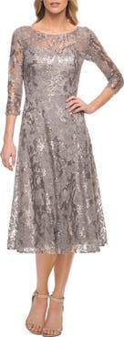 La Femme Lace Cocktail Dress