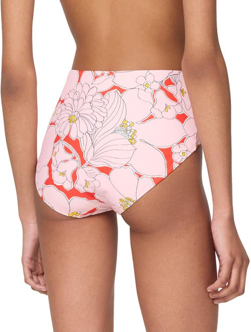 Kate Spade New York Coastal Garden High Waist Bottom In Pink