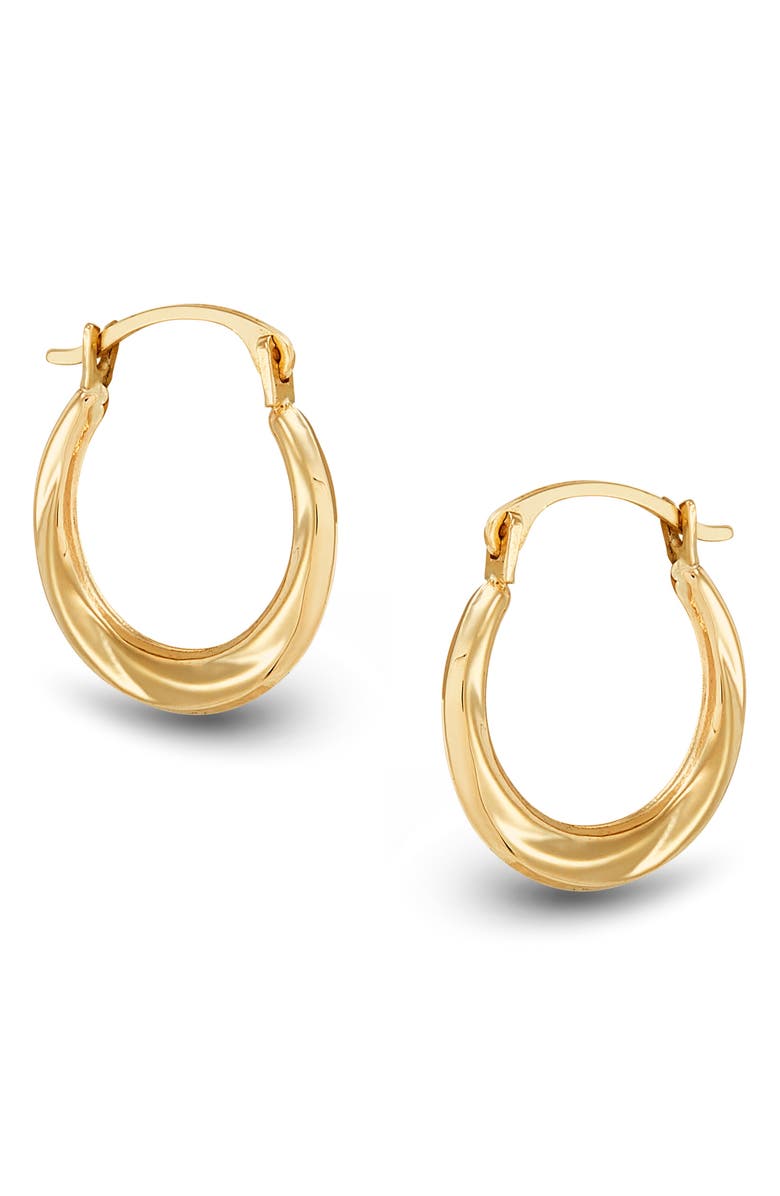 Frankie & Zoe 14K Yellow Gold Oval Hoop Earrings, Alternate, color,