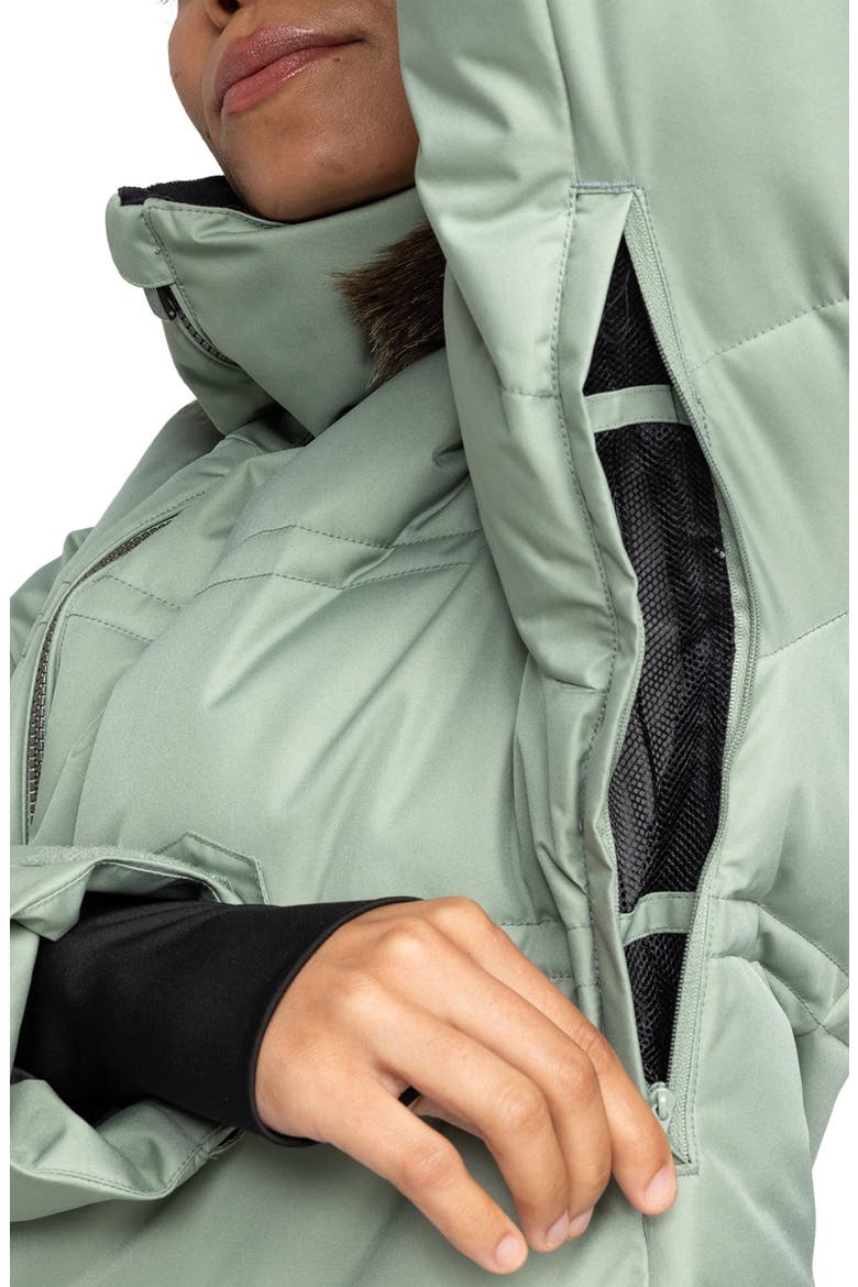 Quinn Insulated Puffer Coat with Removable Faux Fur Trim, Alternate, color, GJN0