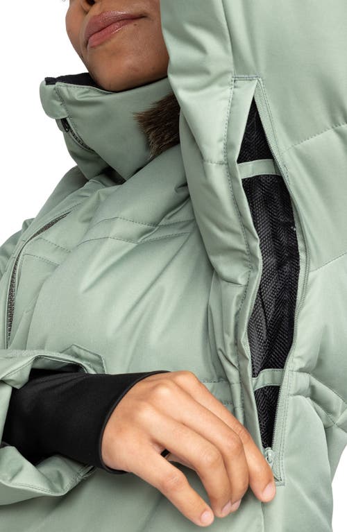 ROXY ROXY QUINN INSULATED PUFFER COAT WITH REMOVABLE FAUX FUR TRIM