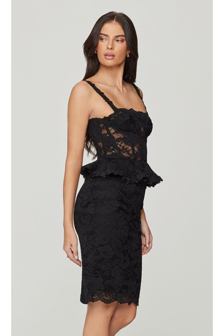 Angelique Mesh Lace Dress, Alternate, color, Black