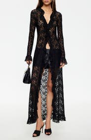 LIONESS Long Nights Lace Maxi Dress