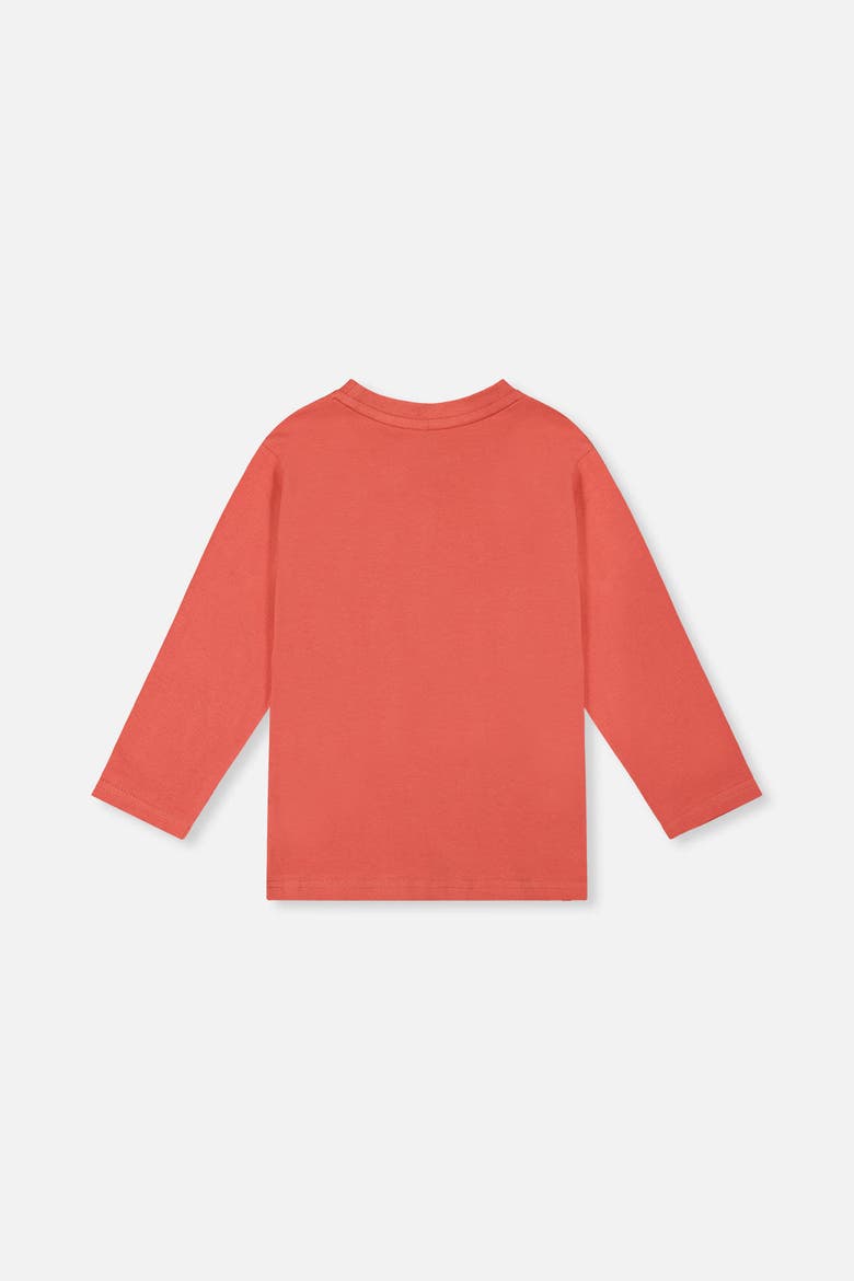 Organic Cotton Crew Neck Polar Bear Graphic Long Sleeve T-Shirt, Alternate, color, Rose Orange