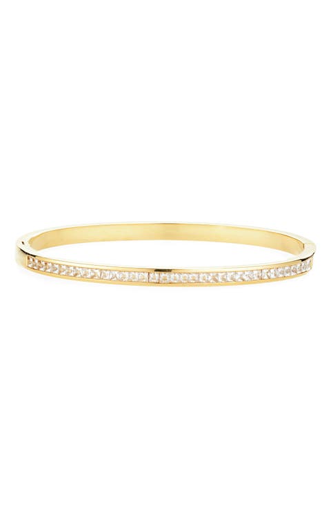 Cubic Zirconia Hinge Bangle