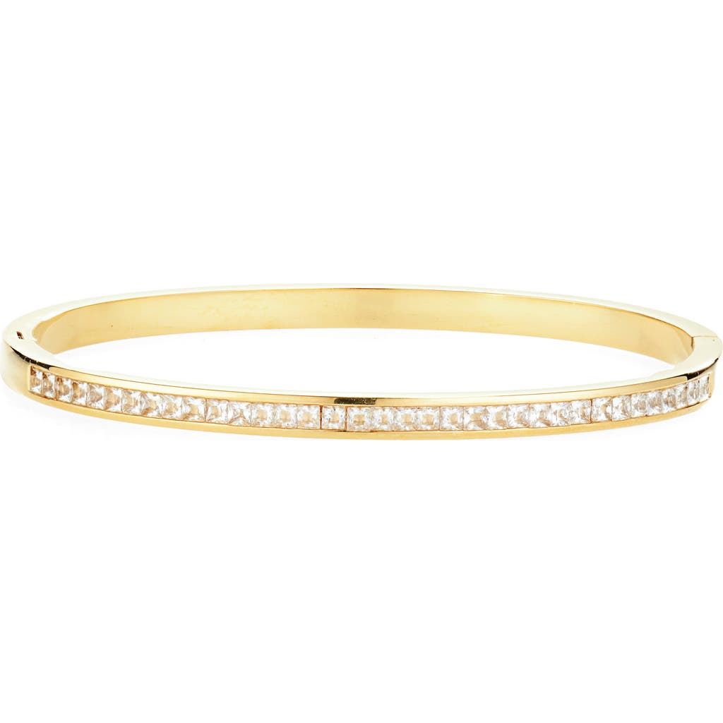 Nordstrom Cubic Zirconia Hinge Bangle In Gold