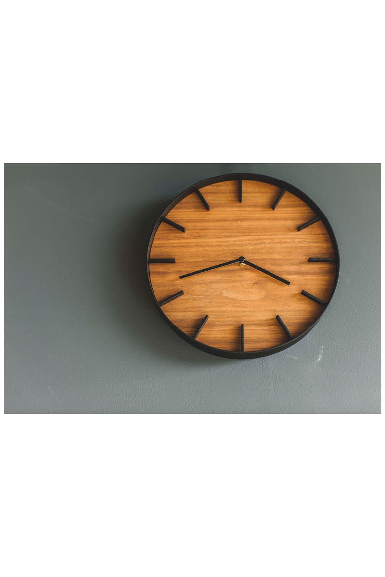 Rin Wall Clock, Alternate, color, BROWN