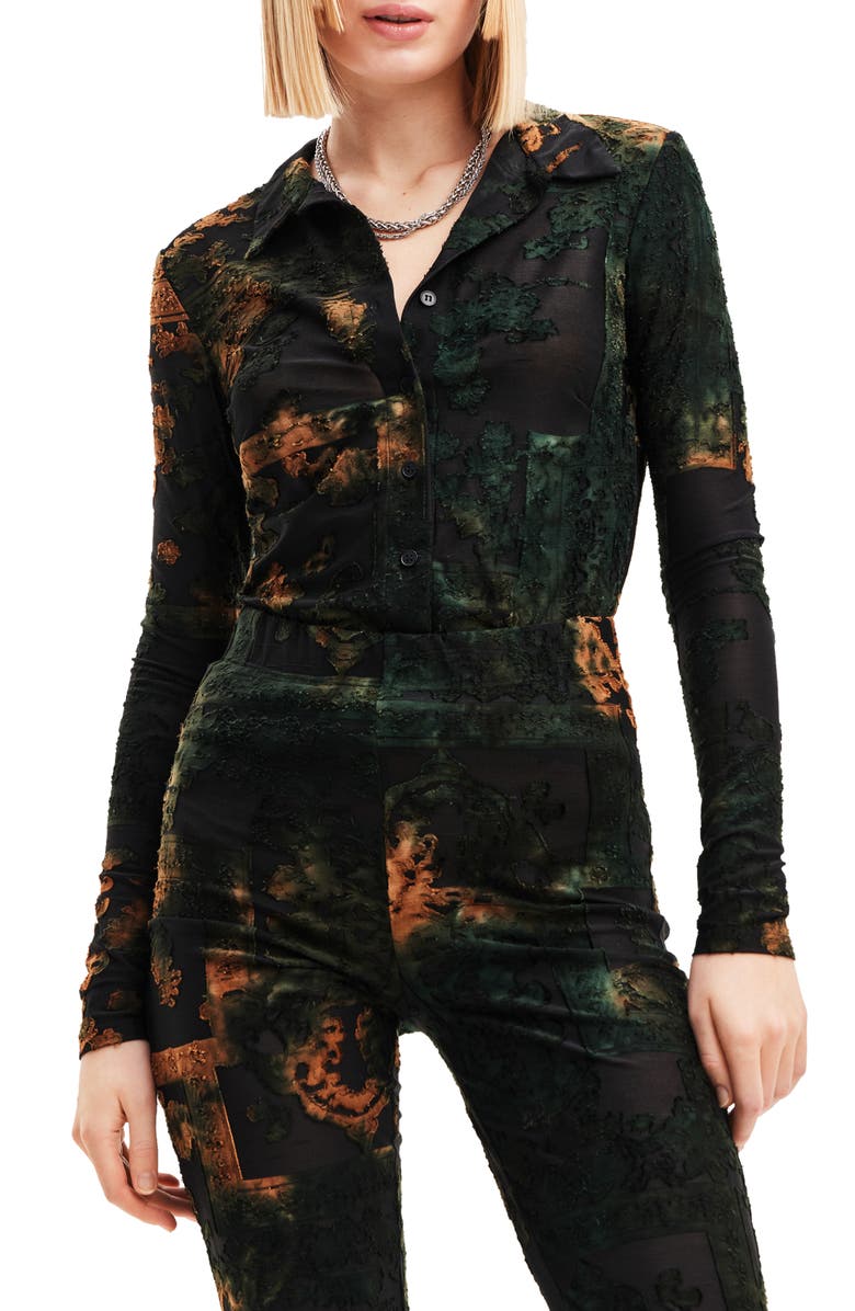 Desigual Bangalore Burnout Shirt, Main, color,