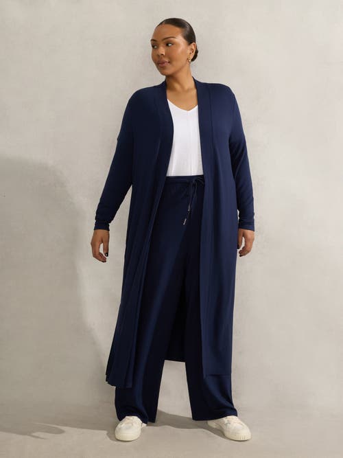 Live Unlimited Lightweight Supersoft Maxi Cardigan In Blue