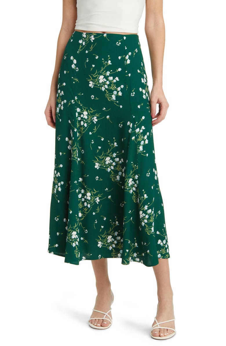 Reformation Bryson Floral Print Skirt, Main, color, 