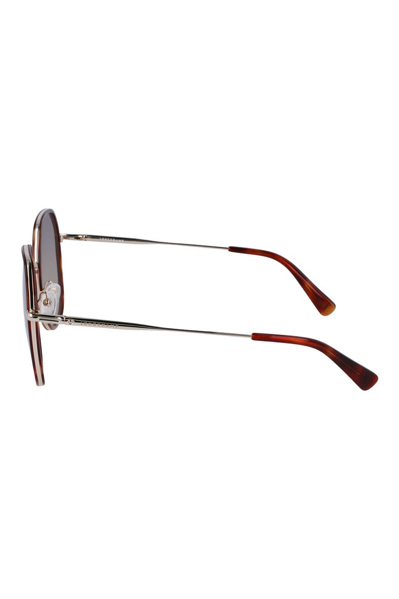 Roseau 58mm Gradient Rectangular Sunglasses, Alternate, color, GOLD/HAVANA