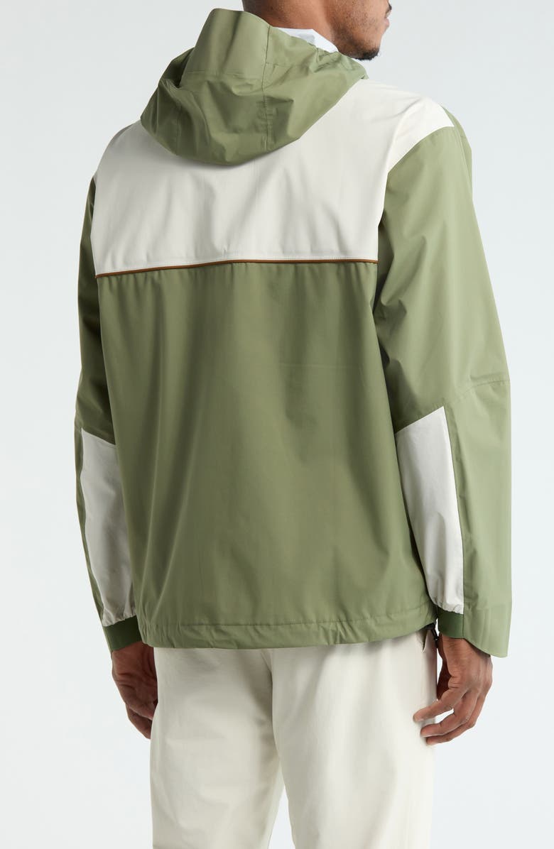 Malbon Golf Cloud Burst Foraging Rain Jacket, Alternate, color, Olivine