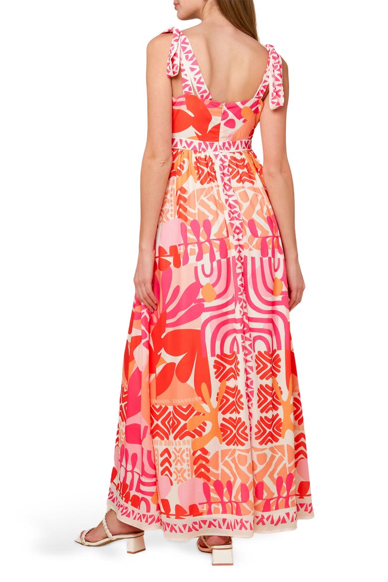 Bold Print Maxi Dress, Alternate, color, PINK/ ORANGE