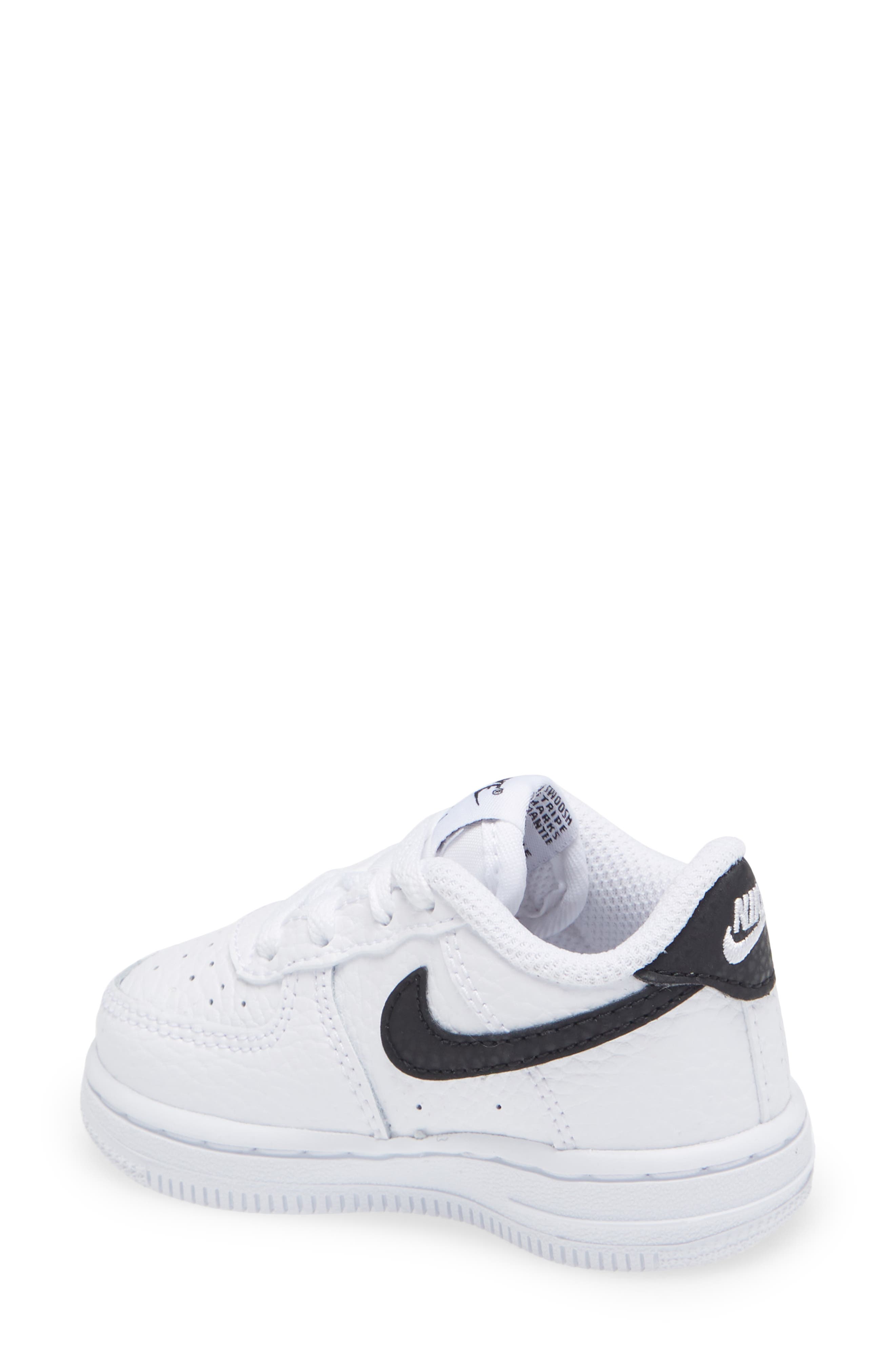 Kids' Air Force 1 Sneaker, Alternate, color, WHITE/ BLACK