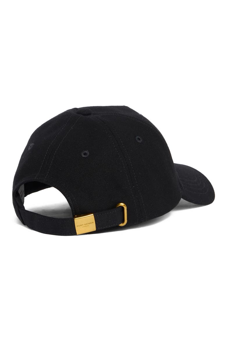 Evil Eye Embellished Adjustable Baseball Cap, Alternate, color, BLACK