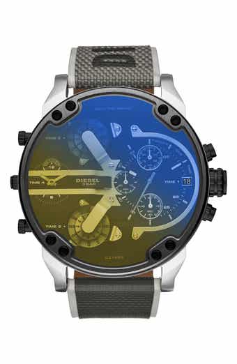 DIESEL® Mr. Daddy 2.0 Chronograph Quartz Nylon Strap Watch, 57mm