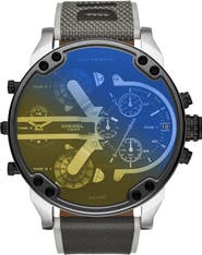 DIESEL® Mr. Daddy 2.0 Chronograph Quartz Nylon Strap Watch, 57mm
