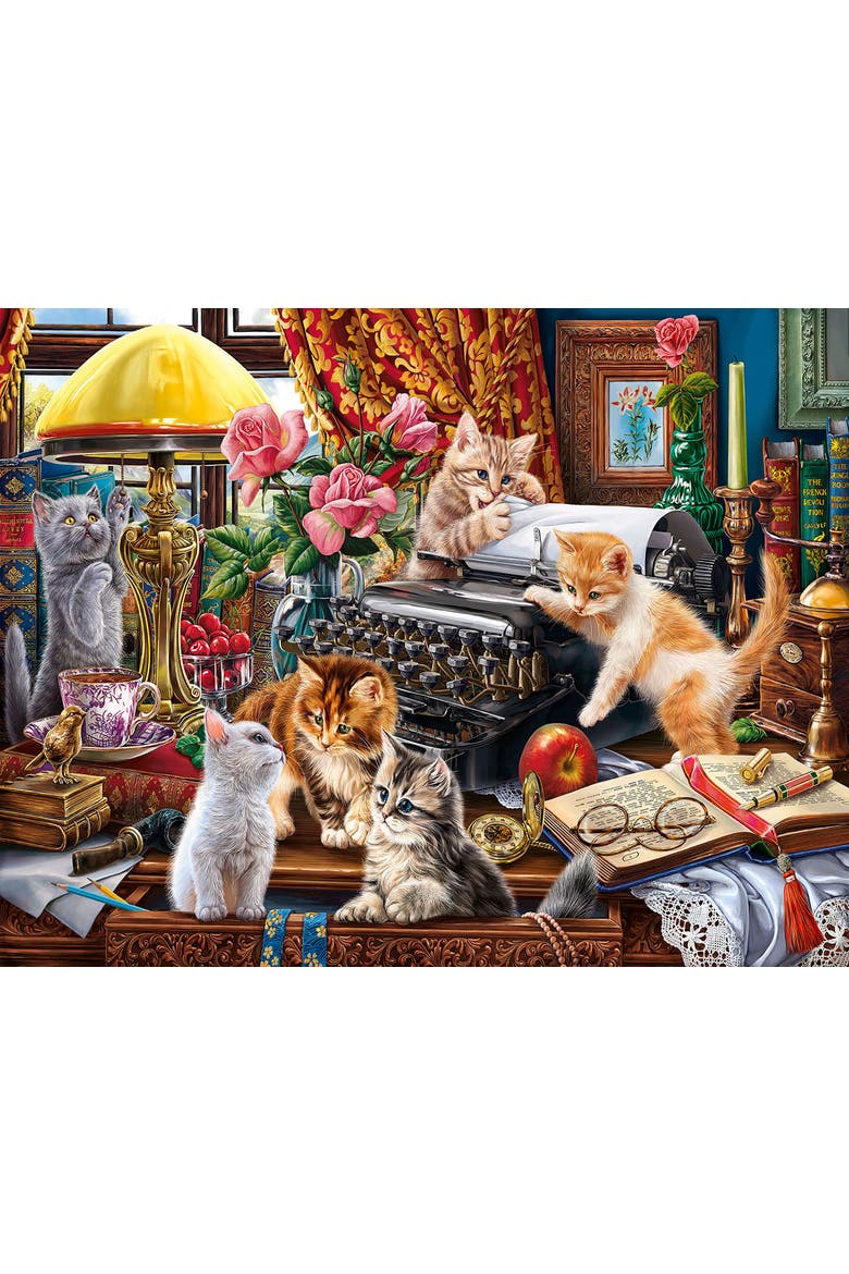 Kittens in the Writer's Office 1000 piece Jigsaw Puzzle for Adults Large Pieces, Alternate, color, Multicolor
