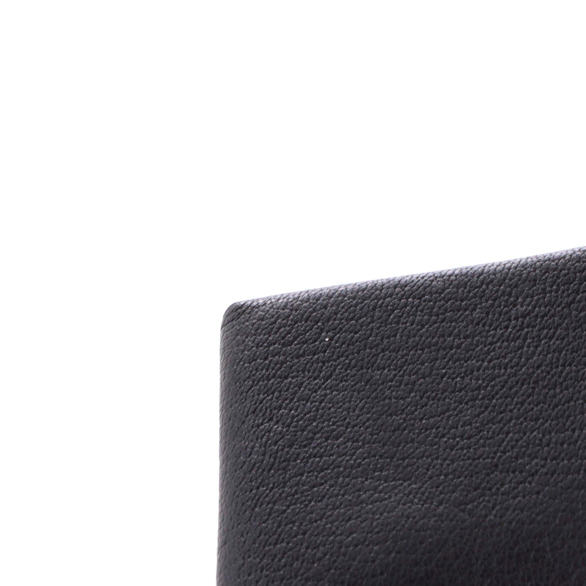 Calvi Duo Card Holder Chevre Mysore, Alternate, color, Black