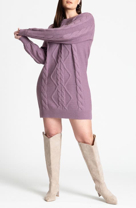 Light purple sweater dress hotsell