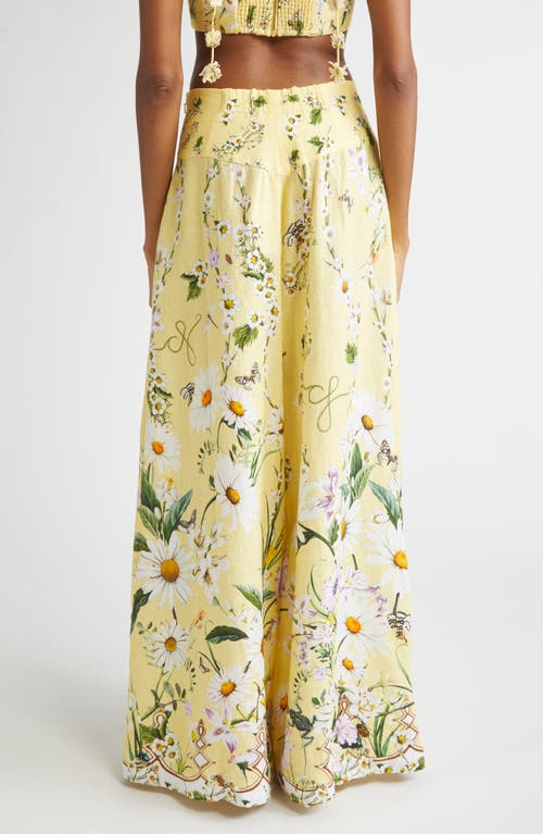 Camilla Daisy Chains Corset Waist Wide Leg Pants