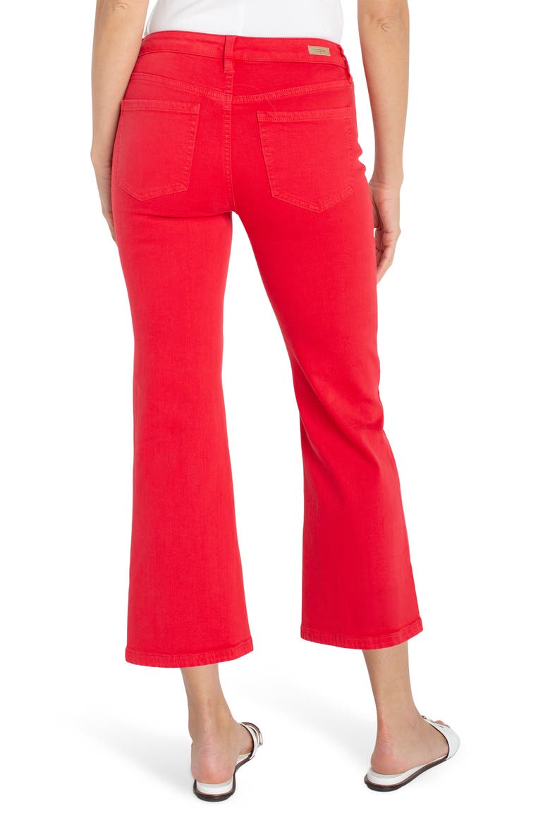 Hannah Side Slit Crop Flare Jeans, Alternate, color, CHERRY ROSE