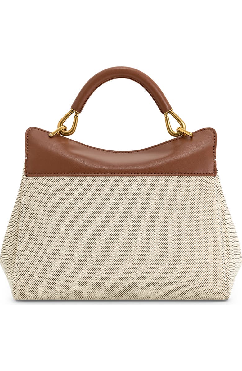 JW PEI Lucia Faux Leather Top Handle Bag, Alternate, color, Brown Canvas