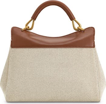 Lucia Faux Leather Top Handle Bag