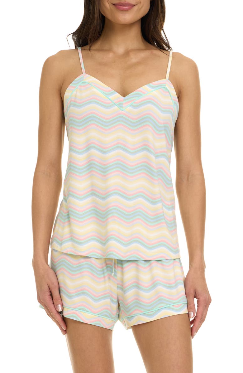 Flora By Flora Nikrooz Ayanna Jersey 4-Piece Pajamas, Main, color, Mint/ Mint Stripe Multi