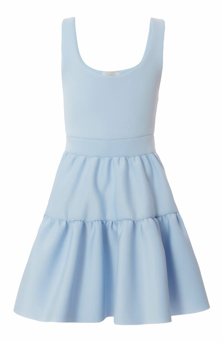 QUIZ Scuba Foam Tiered Skater Mini Dress, Alternate, color, 