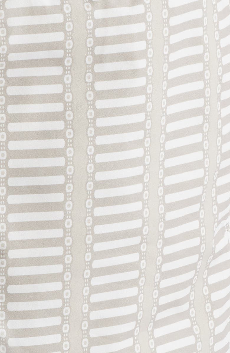 Bugatchi Cruz Geo Print Swim Trunks, Alternate, color, Desert