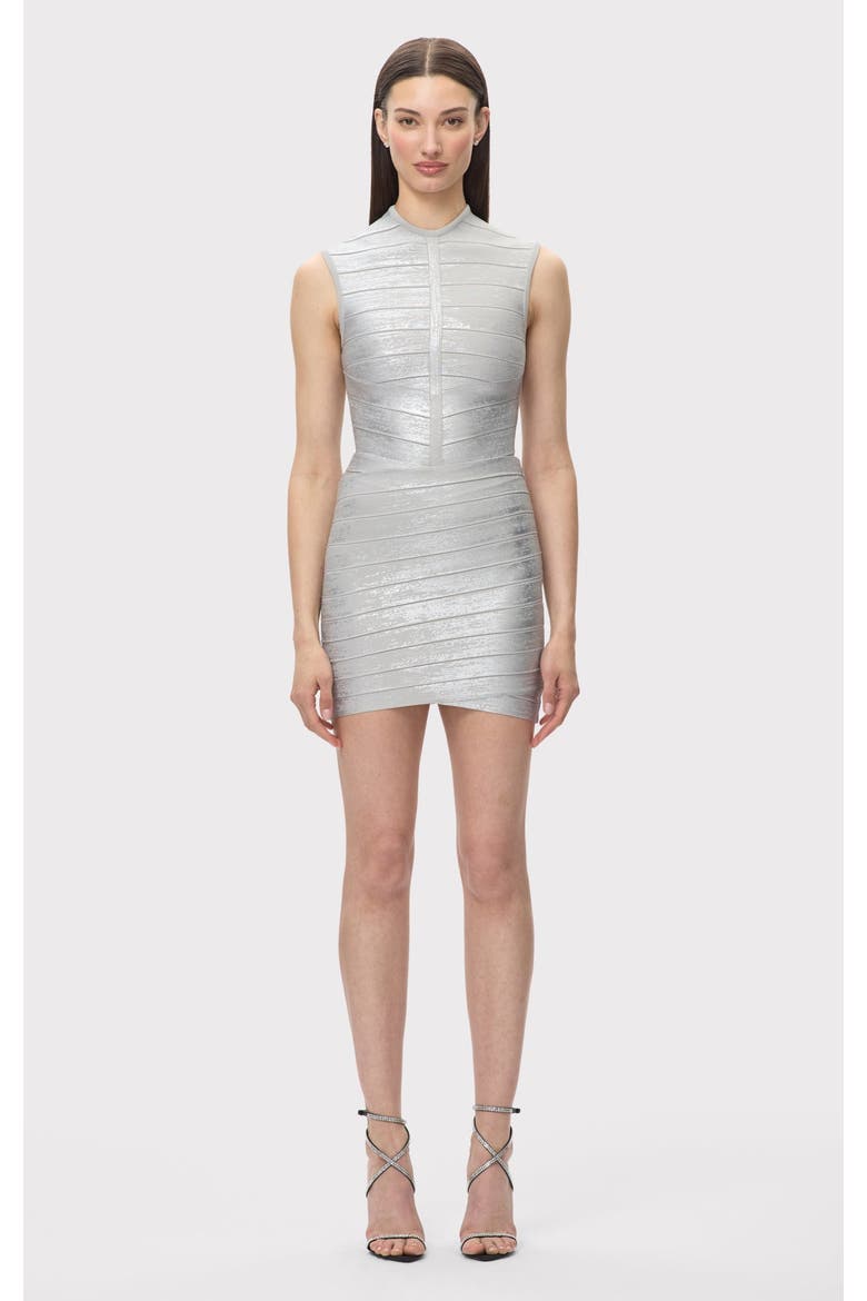 The Metallic Jenna Skirt, Alternate, color, SILVER FOIL