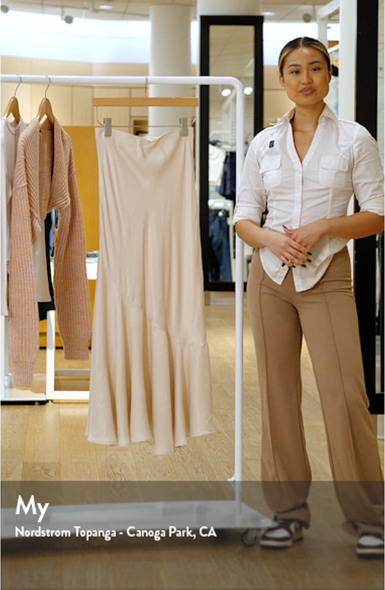 Seam Detail Satin Maxi Skirt, sales video thumbnail