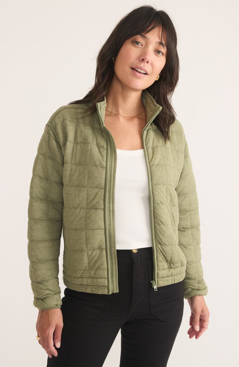 Marine Layer Corbet Quilted Jacket, Alternate, color, Lightolive